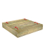 BuddyBox Bac à sable avec couvercle 160x160x29 cm  850003