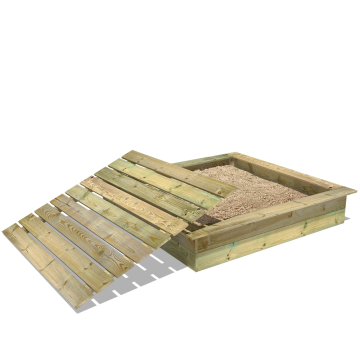 PowerPit Sandkasten mit Deckel 165x165x32 cm  850054